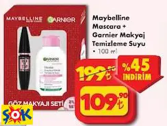 MAYBELLİNE MASCARA + GARNİER MAKYAJ TEMİZLEME SUYU MAYBELLİNE MASCARA + GARNİER MAKYAJ TEMİZLEME SUYU